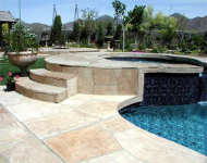 flagstone pool deck