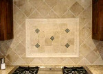 tumbled marble backsplash